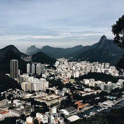 High angle view of city