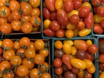Full frame shot of fruits for sale at market stall
