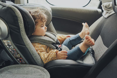 Man driving car