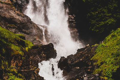 Scenic view of waterfall