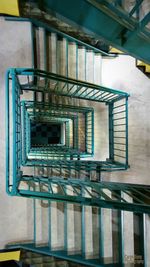 Low angle view of spiral staircase