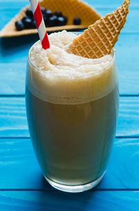 Close-up of drink on table