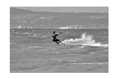 Man surfing in sea