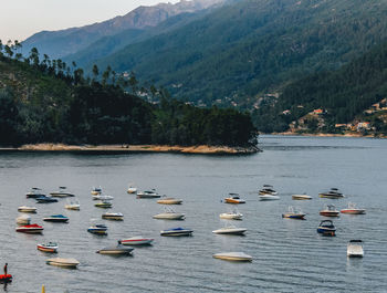 Scenic view of lake against mountains