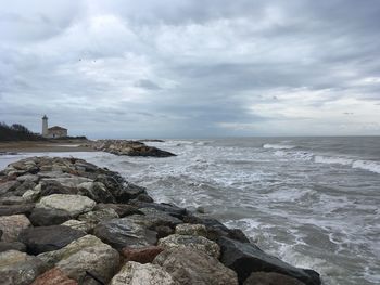 Scenic view of sea against sky