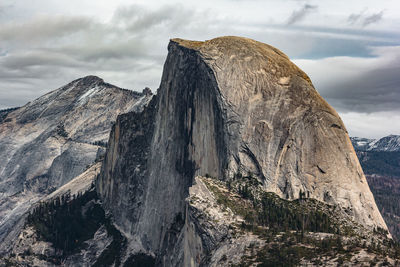 Panoramic view of rock formation against sky