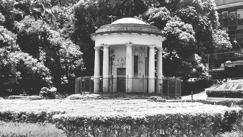 Built structure with trees in background