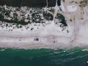 Aerial view of sea during summer