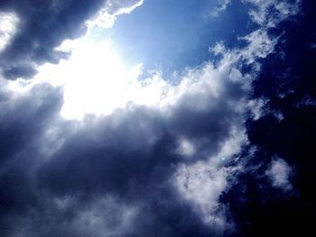 Low angle view of storm clouds in sky