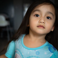 Portrait of cute asian little girl. 