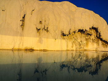 Scenic view of hot spring at pamukkale