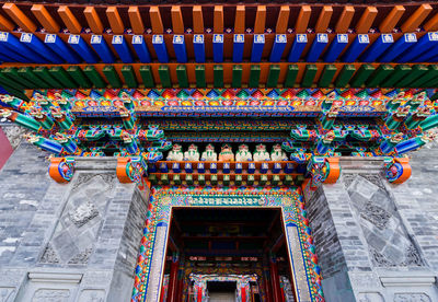 Low angle view of chinese temple