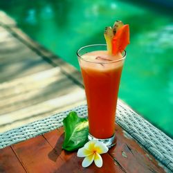 Close-up of drink on table