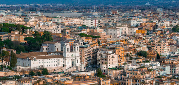 High angle view of townscape