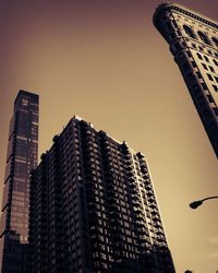 Low angle view of modern building against sky