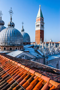 Roof of st mark basilica church against sky