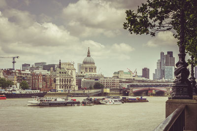 View of buildings with city in background