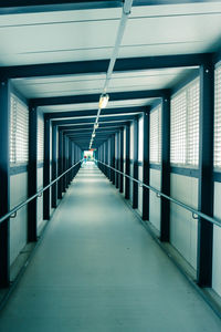 Empty corridor in building