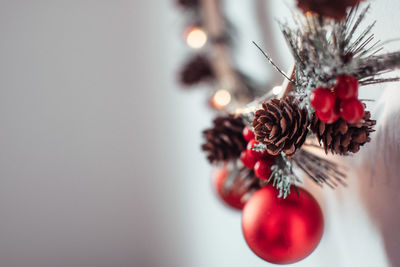 Close-up of christmas decorations