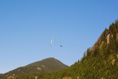 Scenic view of mountains against clear sky