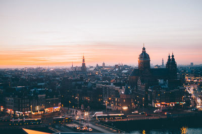 Cityscape at sunset