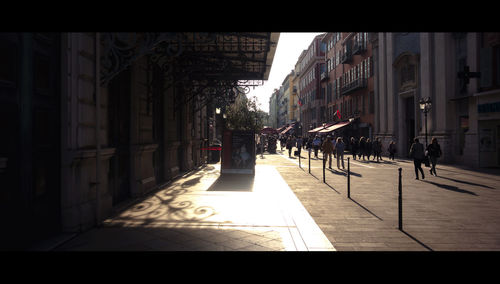 People walking in city