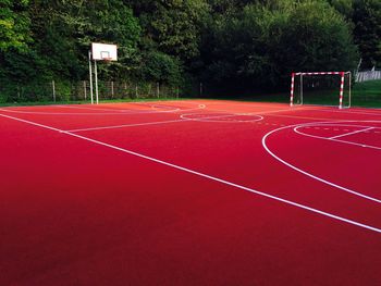 Basketball hoop in playground