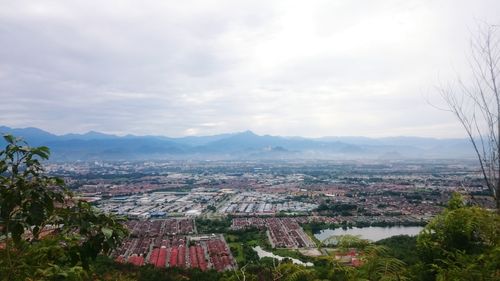 High angle view of cityscape