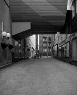 Empty corridor in building