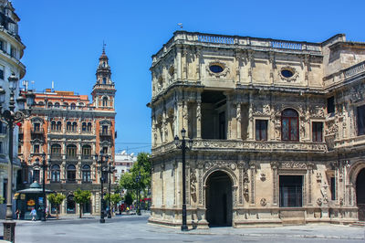 Square in seville city center, spain