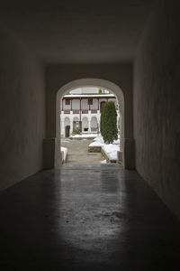 Empty corridor of building