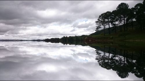 Reflection of clouds in water