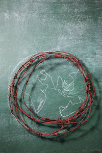 High angle view of basketball hoop