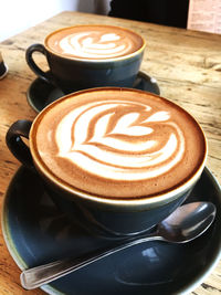 Close-up of coffee on table