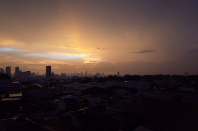 Cityscape at sunset