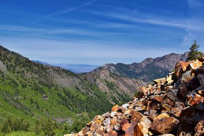 Lake blanche forest twin peaks wilderness, wasatch national forest in big cottonwood canyon utah. 