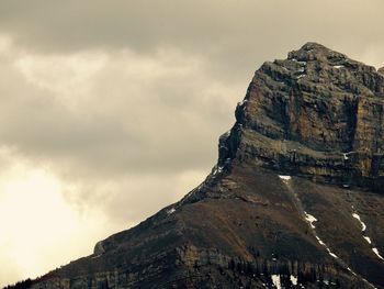 Low angle view of mountain against sky