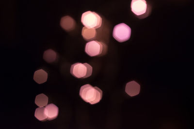 Defocused image of illuminated lights