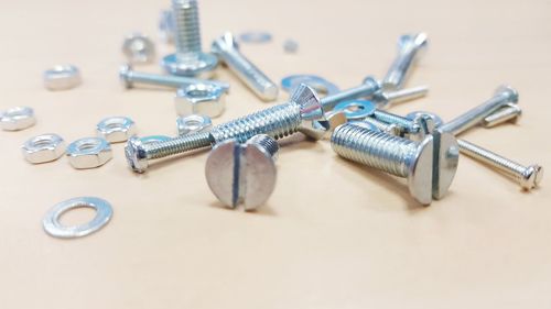 Close-up of objects on white background