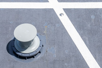 High angle view of coffee on street