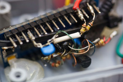 Close-up of machine part
