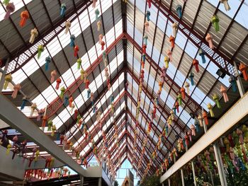 Low angle view of decorated ceiling