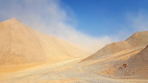 Scenic view of desert against sky