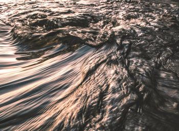 High angle view of sea waves