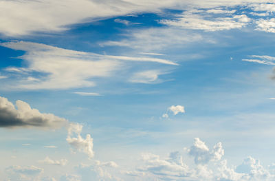 Low angle view of clouds in sky