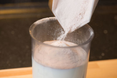 Close-up of water in glass