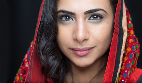 Close-up portrait of young woman