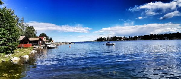 Panoramic view of buildings against sky
