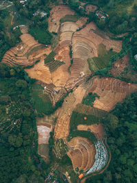 High angle view of road