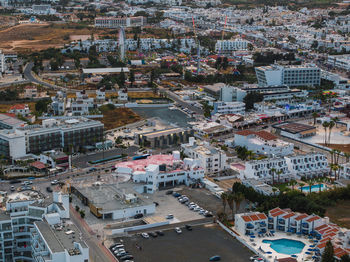 High angle view of cityscape